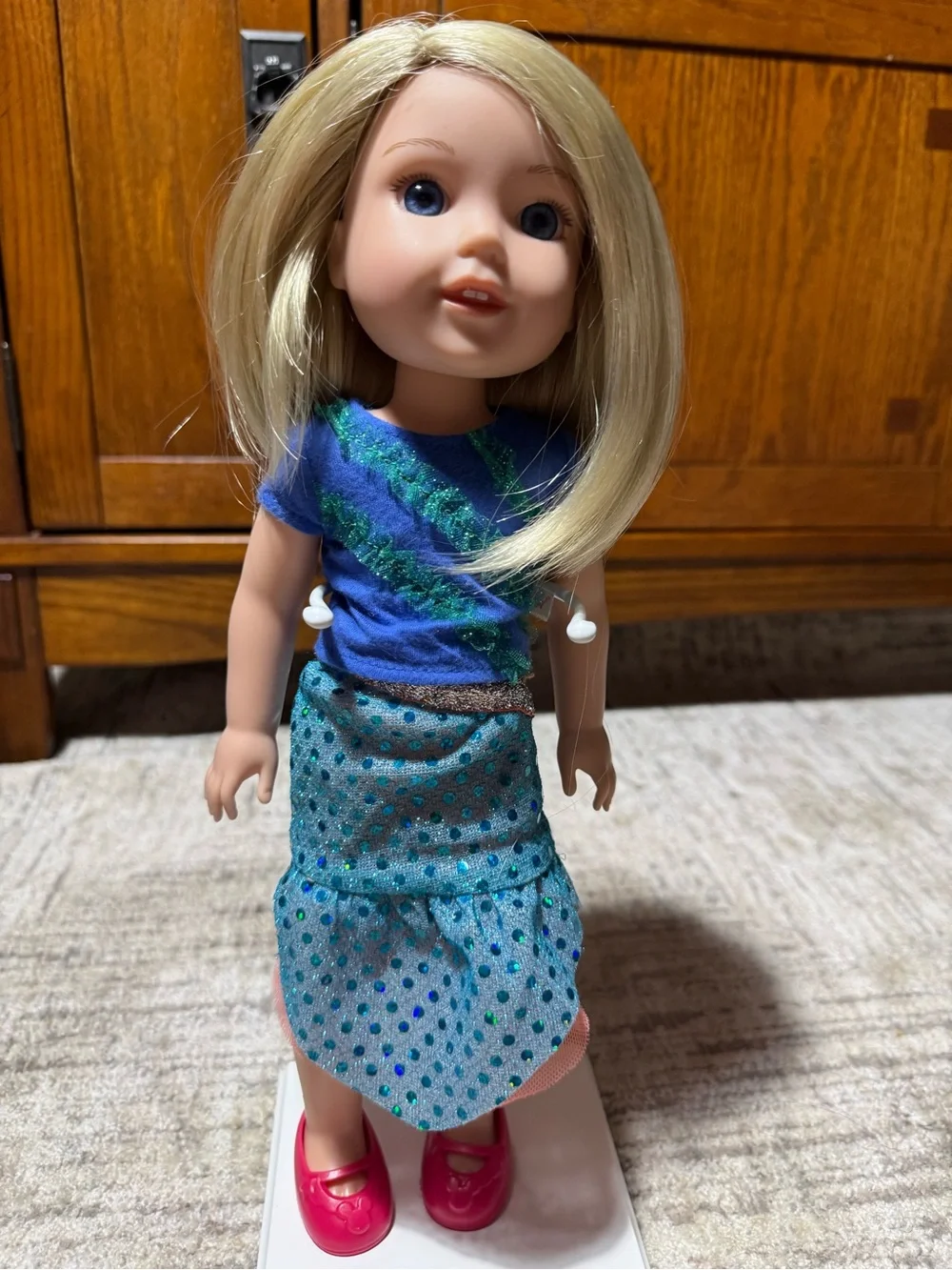 American Girl Wellie Wishers Camille Doll 14.5” tall